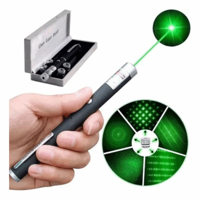 Caneta Laser Verde de Forte Alcance – Recarregável – Tecnologia Avançada