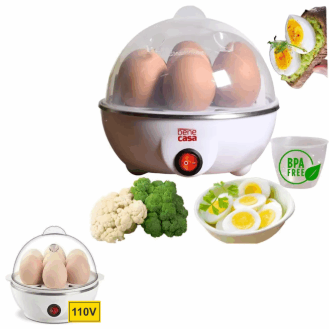 Cozedor de Ovos Elétrico Multifuncional Egg Cooker 110V (Cores Sortidas) – Cozimento Rápido e Prático