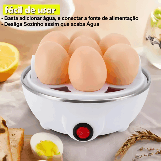 Cozedor de Ovos Elétrico Multifuncional Egg Cooker 110V (Cores Sortidas) – Cozimento Rápido e Prático
