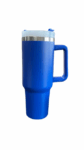 Copo Caneca Inox Normal (1200 ml) com Alça e Canudo – Azul Royal (Médio)