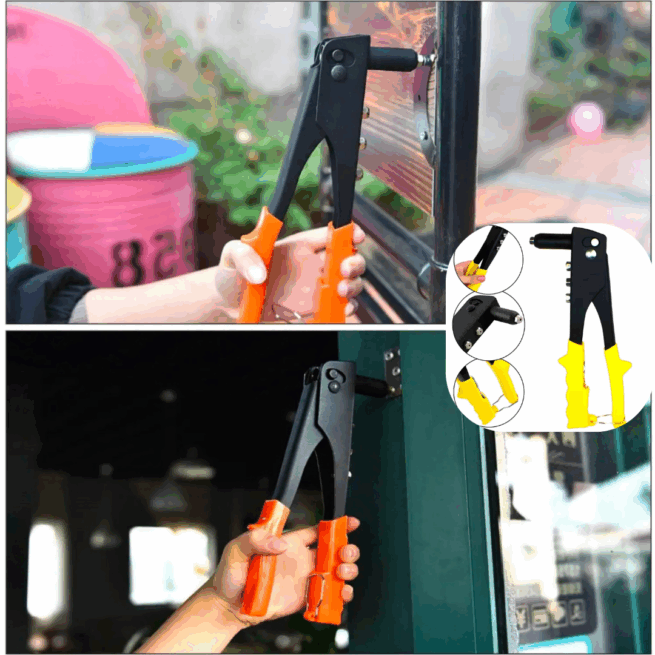 Alicate Rebitador Manual 9,5" com 4 Pontas Profissional AR0102