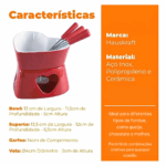 Aparelho Fondue Cerâmica 7 Peças Coração Herstal 320ml – Cores Sortidas