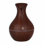 Umidificador Ultrassônico de Ar com LED e Difusor de Aromas - Marrom Bivolt