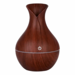 Umidificador Ultrassônico de Ar com LED e Difusor de Aromas - Marrom Bivolt