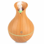 Umidificador de Ar Ultrassônico com Difusor de Aromas e Iluminação LED em Madeira – Bivolt – Ambiente Aconchegante