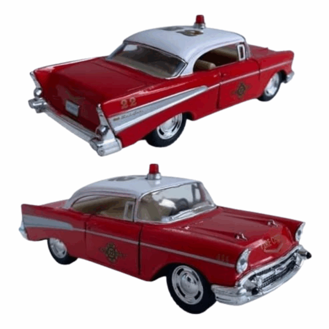 Miniatura Chevrolet Bel Air 1957 – Bombeiro – Vermelho