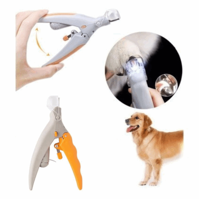 Alicate Cortador de Unha para Pet com LED – Facilita o Corte com Segurança