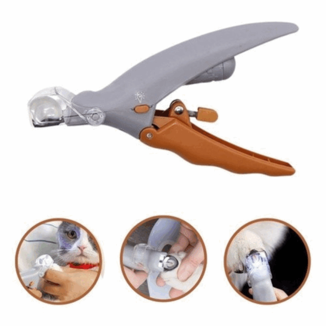 Alicate Cortador de Unha para Pet com LED – Facilita o Corte com Segurança