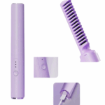 Mini Pente Alisador Capilar Elétrico Portátil Bivolt – Cores Rosa ou Roxo – Praticidade no Cabelo