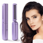 Mini Pente Alisador Capilar Elétrico Portátil Bivolt – Cores Rosa ou Roxo – Praticidade no Cabelo
