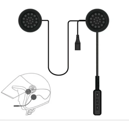 Fone Bluetooth Sem Fio para Capacete de Moto – Hi-Fi com Viva Voz, GPS e Música