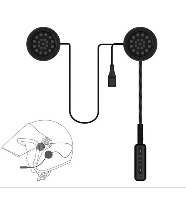 Fone Bluetooth Sem Fio para Capacete de Moto – Hi-Fi com Viva Voz, GPS e Música
