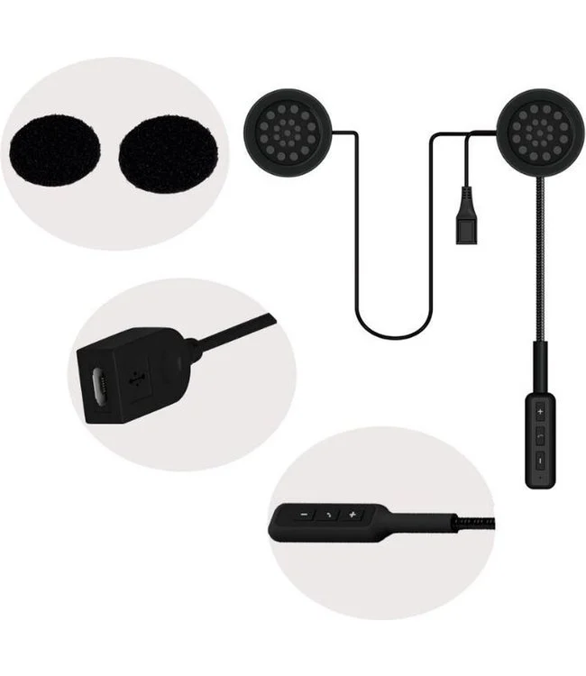 Fone Bluetooth Sem Fio para Capacete de Moto – Hi-Fi com Viva Voz, GPS e Música