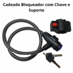 Cadeado Trava para Bicicleta com Chave – Cabo de Aço Reforçado