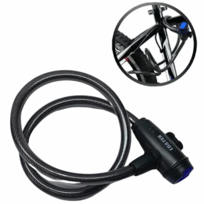 Cadeado Trava para Bicicleta com Chave – Cabo de Aço Reforçado