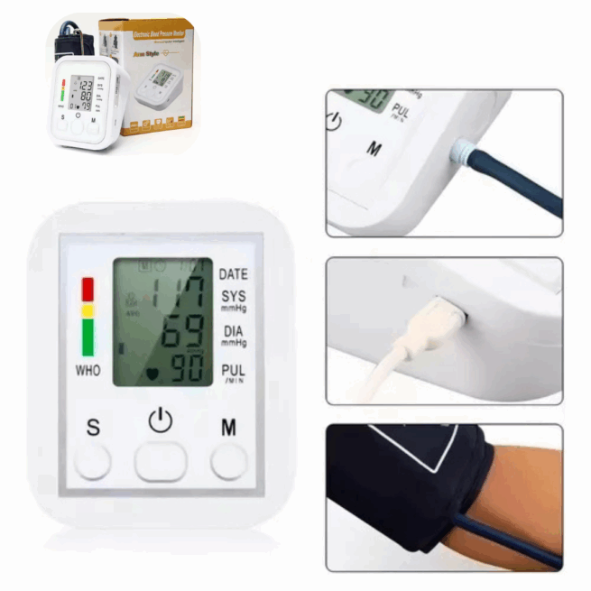 Monitor Digital de Pressão Arterial – Fácil de Usar e Preciso