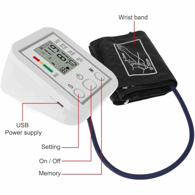 Monitor Digital de Pressão Arterial – Fácil de Usar e Preciso
