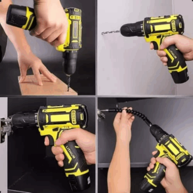 Parafusadeira Furadeira Sem Fio 12V com Bateria e Impacto – Modelo BT-DZ42 – Bivolt