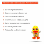 Pato Dançarino Musical Infantil com Luzes e Sons – Brinquedo Divertido que Anda e Mexe