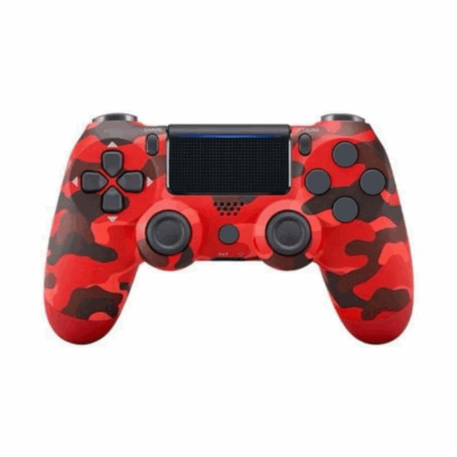 Controle Sem Fio PS4 Bluetooth Joystick Gamer Vermelho Camuflado – Recarregável