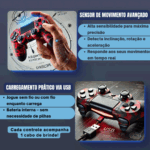 Controle Sem Fio PS4 Bluetooth Joystick Gamer Vermelho Camuflado – Recarregável