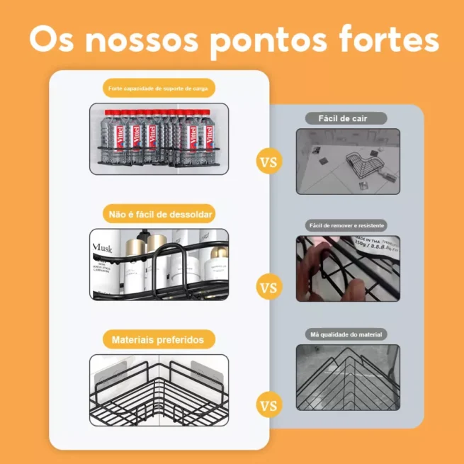 Multiuso Preto para Banheiro ou Cozinha – BM-F1002