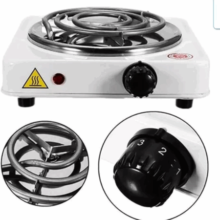 Fogão Elétrico Portátil 1 Boca 1000W Espiral 110V – Cores Sortidas