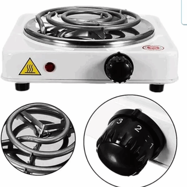 Fogão Elétrico Portátil 1 Boca 1000W Espiral 110V – Cores Sortidas