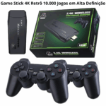 Game Stick 4K Retrô com 10.000 Jogos – Diversão Garantida para Todas as Idades