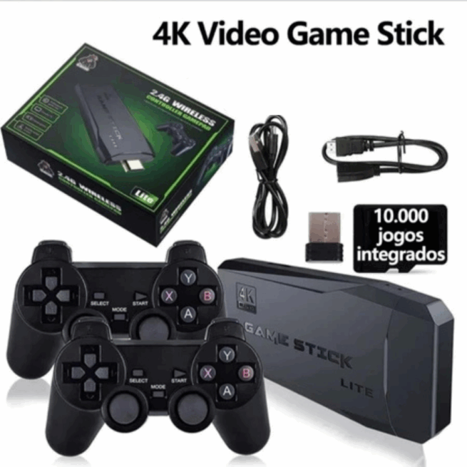 Game Stick 4K Retrô com 10.000 Jogos – Diversão Garantida para Todas as Idades