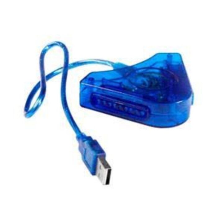 Adaptador Duplo para Controles PlayStation – Cor Azul, Conectividade Fácil