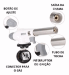 Maçarico Culinário Portátil Profissional – Cores Sortidas