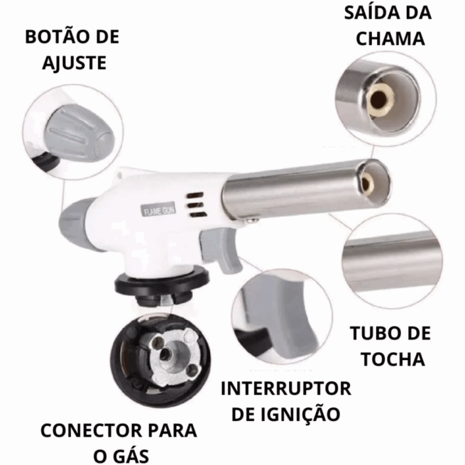 Maçarico Culinário Portátil Profissional – Cores Sortidas