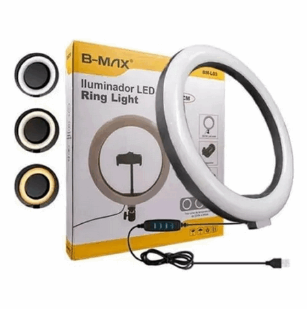 Ring Light para Celular com Luz Fixa de Mesa 10" Bivolt - BM-L03