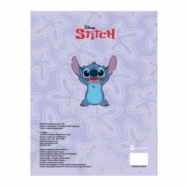 Livro Ler e Colorir Infantil Lilo Stitch Azul – 4 Páginas – Personagem do Filme
