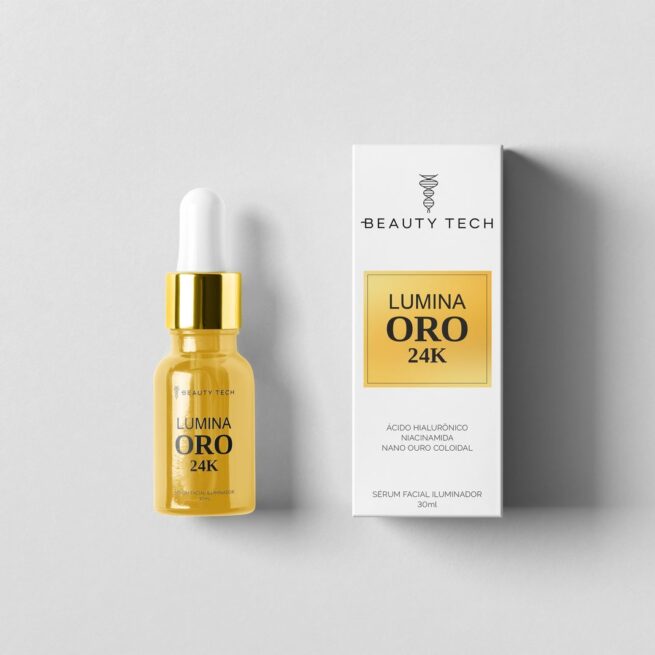 Lumina Oro Sérum com Ouro 24k e Niacinamida – Pele Radiante – 30 ml