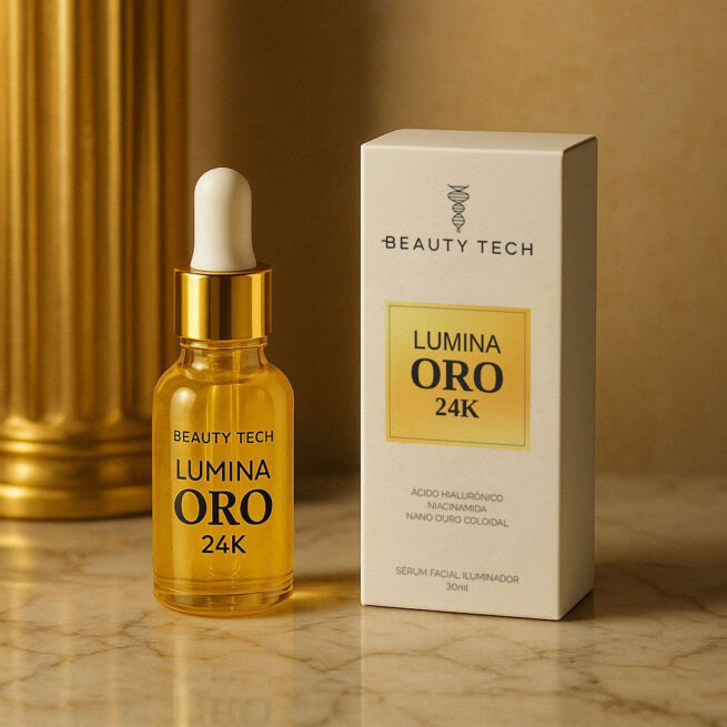 Lumina Oro Sérum com Ouro 24k e Niacinamida – Pele Radiante – 30 ml