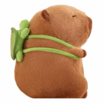 Pelúcia Infantil Capivara Pequena com Tartaruga – Enfeite para Cama
