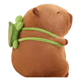 Pelúcia Infantil Capivara Média com Tartaruga – Enfeite para Cama