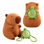 Pelúcia Infantil Capivara Média com Tartaruga – Enfeite para Cama