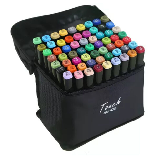 Kit Livro para Colorir Bobbie Goods Rosa com 60 Canetas – Criatividade Garantida