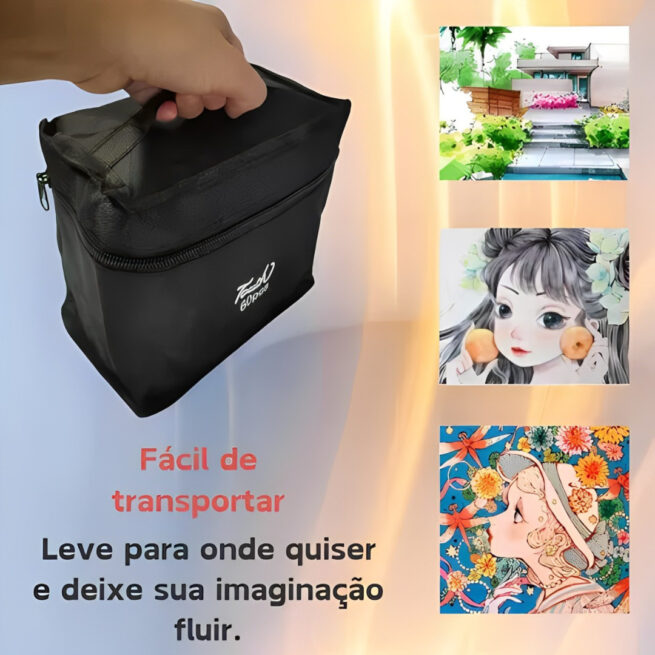 Kit Livro para Colorir Bobbie Goods (Verde) + 48 Canetas
