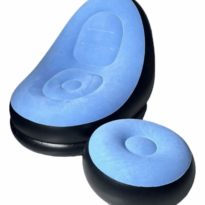 Poltrona Inflável Puff Conforto com Bomba – Suporta até 100 kg – BM-F1110 – Cores Sortidas