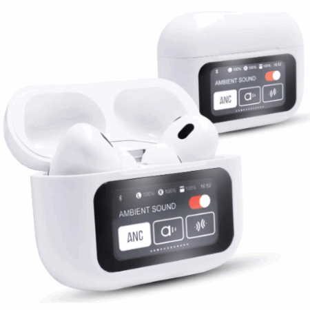 Par de Fones de Ouvido Bluetooth 5.4 Touch – Modelo A9PRO – Branco