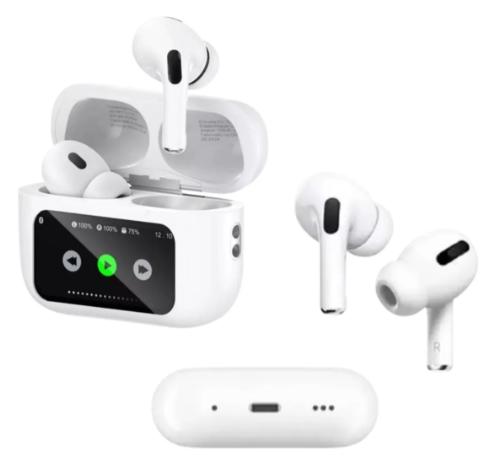 Par de Fones de Ouvido Bluetooth 5.4 Touch – Modelo A9PRO – Branco