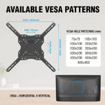 Suporte de TV Tri-Articulado com Braço Longo – Ajuste Flexível para TVs de 17 a 60 polegadas