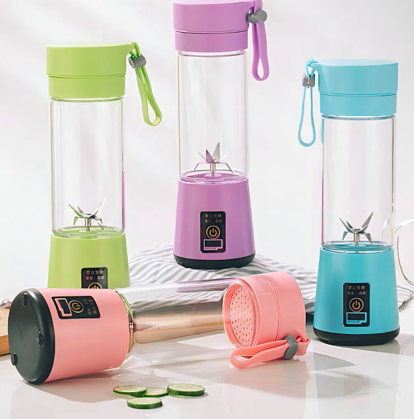 Mini Liquidificador Portátil Recarregável Bivolt – Cores Sortidas, Praticidade e Estilo
