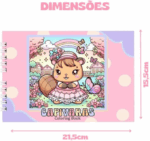 Livro Infantil para Colorir CAPIVARA – Rosa – Desenhos Variados