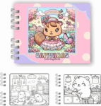 Livro Infantil para Colorir CAPIVARA – Rosa – Desenhos Variados