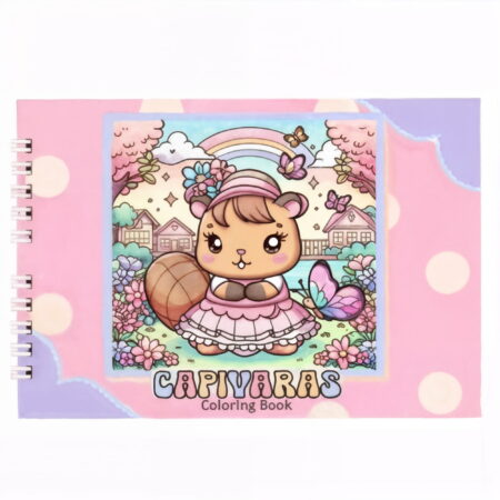 Livro Infantil para Colorir CAPIVARA – Rosa – Desenhos Variados